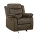 Rodman Glider Recliner in Chocolate Velvet Upholstery by Coaster - 601883