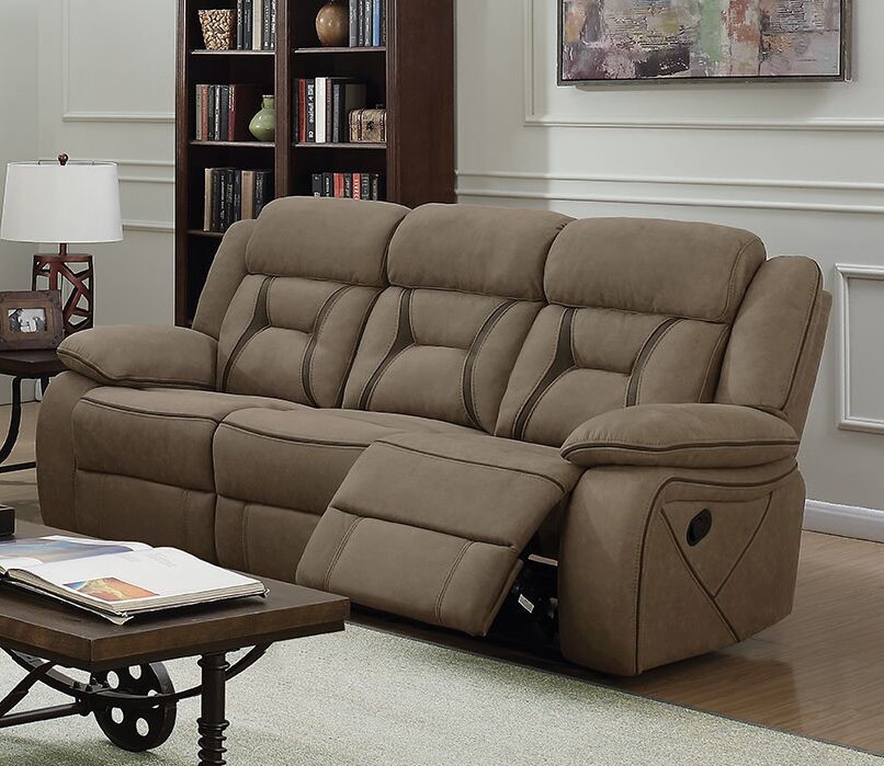 Microfiber couch clearance with recliner