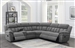 Bahrain 6 Piece Reclining Sectional in Charcoal Chenille by Coaster - 609540-6