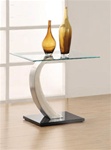 Glass Top End Table by Coaster - 701237