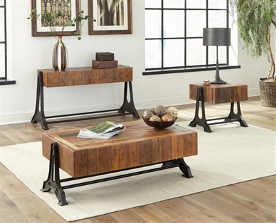 Reclaimed Wood Industrial Coffee Table by Coaster - 753408