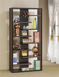 Bookcase Display Cabinet in Cappuccino Finish by Coaster - 800265