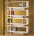 Contemporary Four Tier Open Bookcase in White Finish by Coaster - 800308