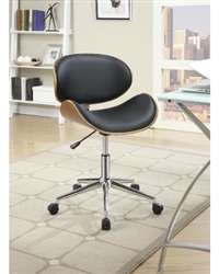 Office Chair in Black Leatherette by Coaster - 800614