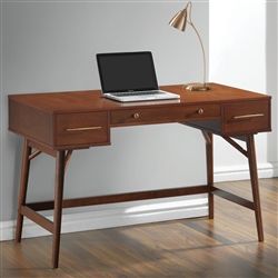 Mid Century Modern Desk in Walnut Finish by Coaster - 800744