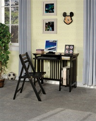 2 Piece Computer Desk Set in Black Finish by Coaster - 800775