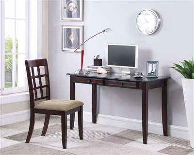 2 Piece Home Office Desk and Chair in Brown Finish by Coaster - 800780