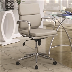 Office Chair in Taupe Leatherette by Coaster - 800828