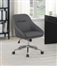 Grey Leatherette Adjustable Height Office Chair by Coaster - 801422