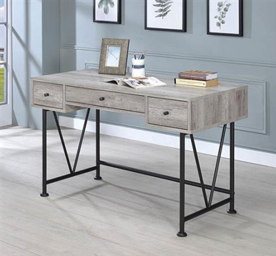 Analiese Home Office Desk in Grey Driftwood Finish by Coaster - 801549