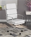 White Leatherette Adjustable Height Office Chair by Coaster - 801746