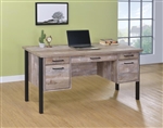 Samson Desk in Weathered Oak Finish by Coaster - 801950