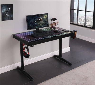Avoca Gaming Desk in Black Finish by Coaster - 802439