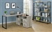 Hertford L Shape Office Desk with Storage in Grey Driftwood Finish by Coaster - 804462