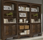 Hartshill 3 Piece Bookcase in Burnished Oak Finish by Coaster - 881285-3