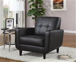 Black Vinyl Accent Chair by Coaster - 900204