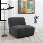 Sunny Dark Charcoal Fabric Swivel Armless Chair by Coaster - 905713