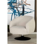 Swivel Accent Chair in Beige Fabric by Coaster - 905739