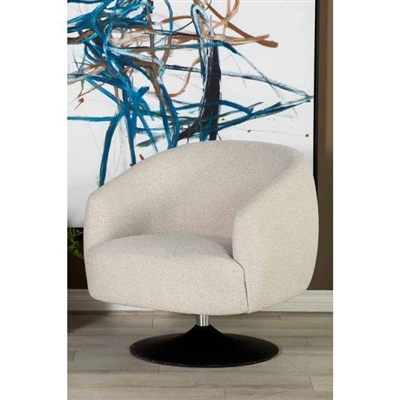 Swivel Accent Chair in Beige Fabric by Coaster - 905739