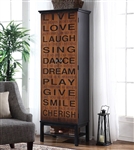 Tall Accent Cabinet in Rich Brown and Black Finish by Coaster - 950731