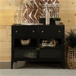 Industrial Metal Accent Cabinet in Matte Black Finish by Coaster - 951761