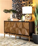 60 Inch Accent Cabinet in Brown and Antique Gold Finish by Coaster - 953497