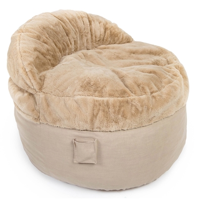 60 Inch King Nest Bunny Fur Bag Chair by CordaRoy's - COR-KC-NEST