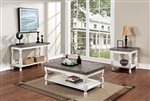 Calandra 2 Piece Occasional Table Set in Antique White/Gray by Furniture of America - FOA-4908-2PK