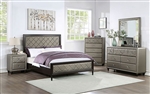 Xandria 6 Piece Bedroom Set in Warm Gray/Espresso Finish by Furniture of America - FOA-7224EX