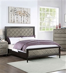 Xandria Bed in Warm Gray/Espresso Finish by Furniture of America - FOA-7224EX-B