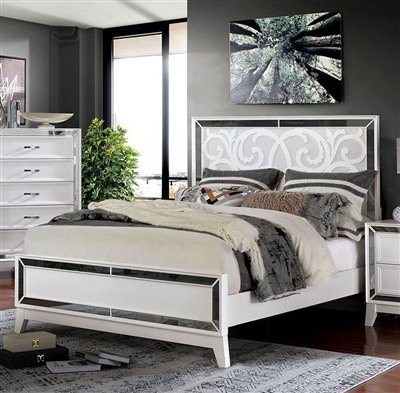 Lamego Bed in White Finish by Furniture of America - FOA-7887-B