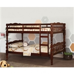 Catalina Twin/Twin Bunk Bed in Cherry Finish by Furniture of America - FOA-CM-BK606CH