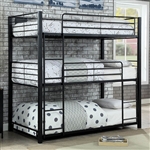 Olga Twin Triple Decker Bed in Sand Black Finish by Furniture of America - FOA-CM-BK917T