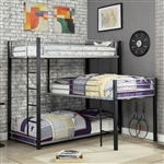 Aubrey Twin Triple Decker Bed in Sand Black Finish by Furniture of America - FOA-CM-BK919