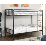 Clement Twin/Twin Bunk Bed in Black Finish by Furniture of America - FOA-CM-BK928TT