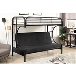 Opal Twin/Twin Bunk Bed in Black Finish by Furniture of America - FOA-CM-BK932BK