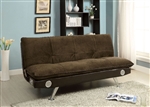Gallagher Futon Sofa in Dark Brown Finish by Furniture of America - FOA-CM2675BR