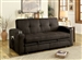 Mavis Futon Sofa in Dark Brown Finish by Furniture of America - FOA-CM2691