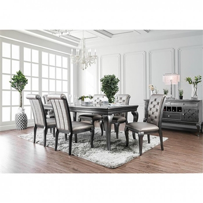 Amina 7 Piece Dining Table Set by Furniture of America - FOA-CM3219GY-T