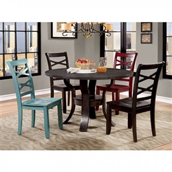 Giselle 5 Piece Round Table Dining Room Set by Furniture of America - FOA-CM3518RT