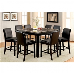 Gladstone II 7 Piece Counter Height Dining Set by Furniture of America - FOA-CM3823BK-PT