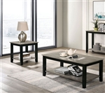 Ciana 2 Piece Occasional Table Set in Gray/Black Finish by Furniture of America - FOA-CM4383-2PK