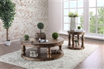 Mika 2 Piece Occasional Table Set in Antique Oak by Furniture of America - FOA-CM4424A-2PK