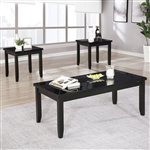 Lodivea 3 Piece Occasional Table Set in Black by Furniture of America - FOA-CM4544BK-3PK
