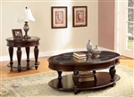 Centinel 2 Piece Occasional Table Set in Dark Cherry by Furniture of America - FOA-CM4642-2PK