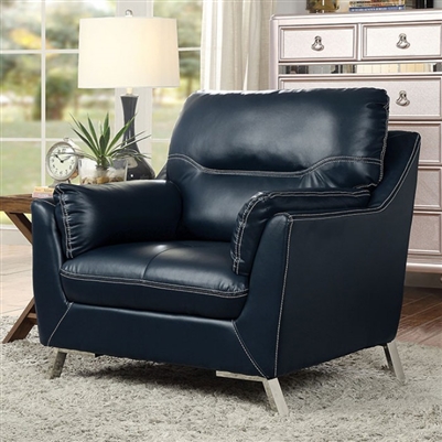 Nichola Chair in Dark Blue by Furniture of America - FOA-CM6008BL-CH