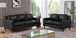 Hanover 2 Piece Sofa Set in Black Finish by Furniture of America - FOA-CM6063BK