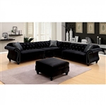 Jolanda II Sectional in Black by Furniture of America - FOA-CM6158BK