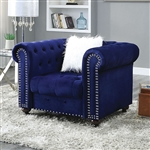 Giacomo Chair in Blue by Furniture of America - FOA-CM6240BL-CH