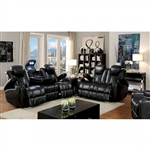 Zaurak 2 Piece Recliner Sofa Set in Dark Gray by Furniture of America - FOA-CM6291